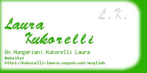 laura kukorelli business card